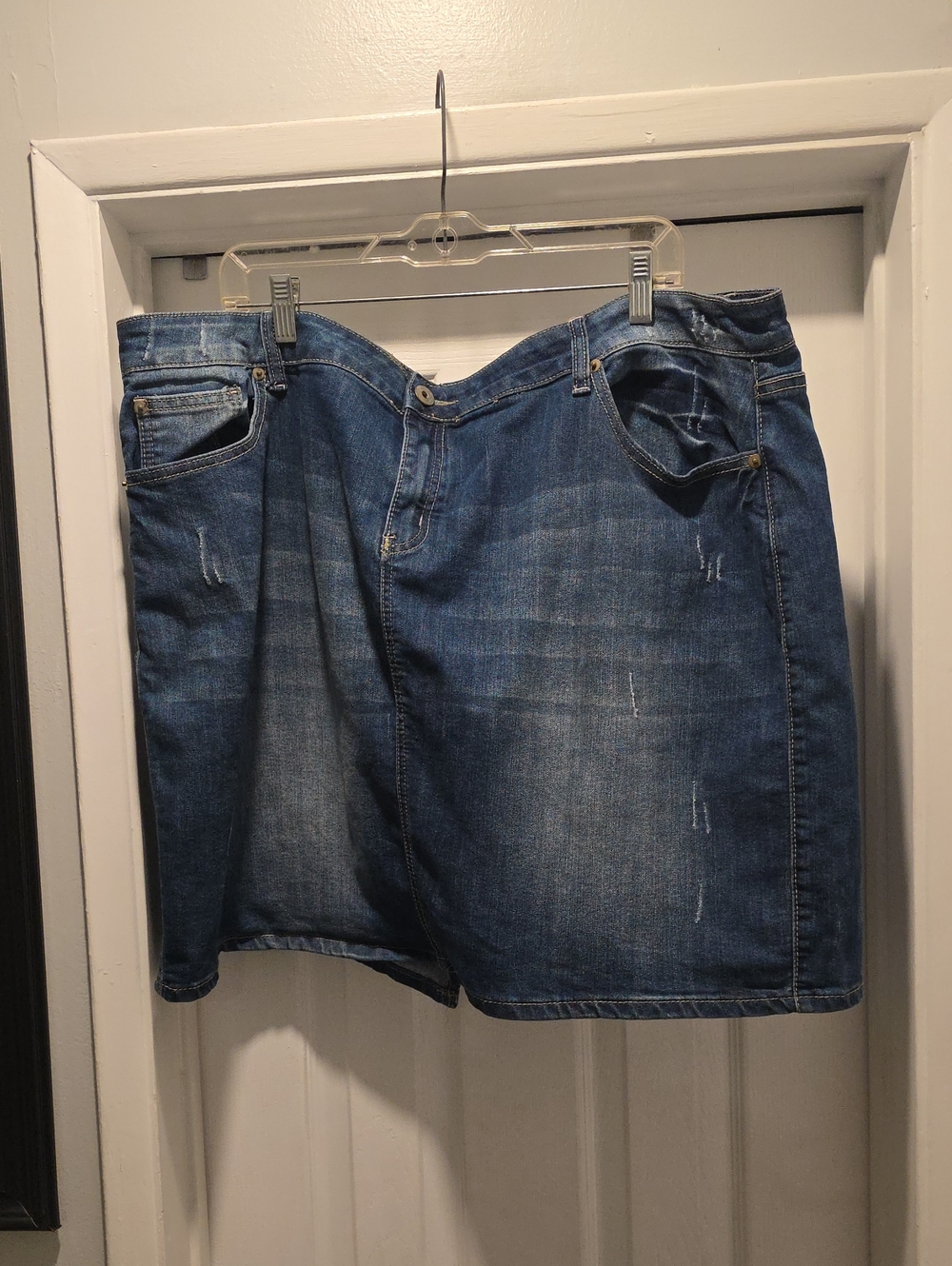 Ashley Stewart Dark Blue Denim Jean Skirt